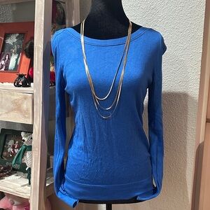Stylish Banana Republic Blue Long Sleeve Women's Top